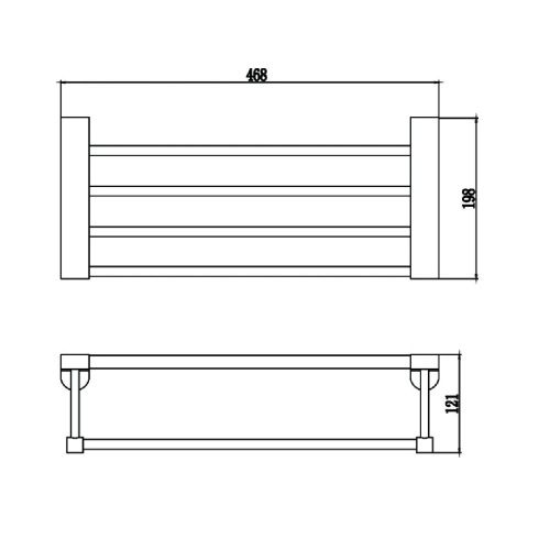 Полка в ванную комнату Savol S-507344 - фото 3