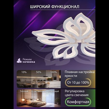 Люстра потолочная Natali Kovaltseva Fortuna (Фортуна) LED LAMPS 81107/4C
