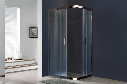 Душевой уголок Royal Bath HPD RB1011HPD-C-CH 110х100 стекло рифленое профиль хром глянцевый