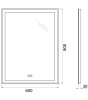 Зеркало с подсветкой BelBagno SPC-GRT-600-800-LED-3000K-TCH-WARM 60х80 подвесное