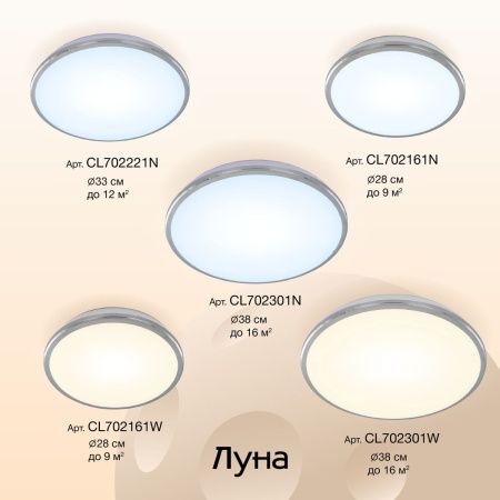 Светильник накладной Citilux Луна CL702301W
