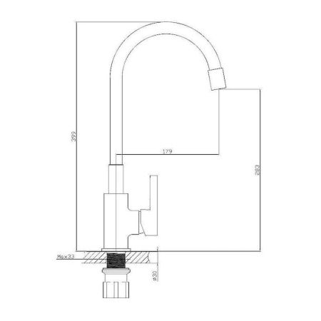 Смеситель для кухни Esko Coral CL 519 W на мойку белый/хром
