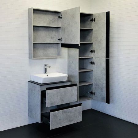 Тумба с раковиной Comforty Эдинбург 00-00005700CF 60х40 подвесная цвет серый