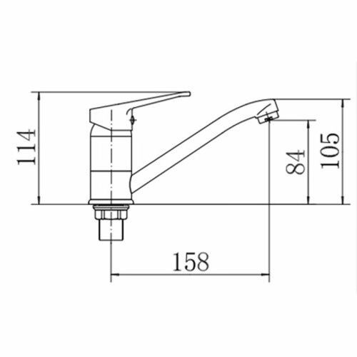 Смеситель для кухни Fashun A4515-2 на мойку хром - фото 3