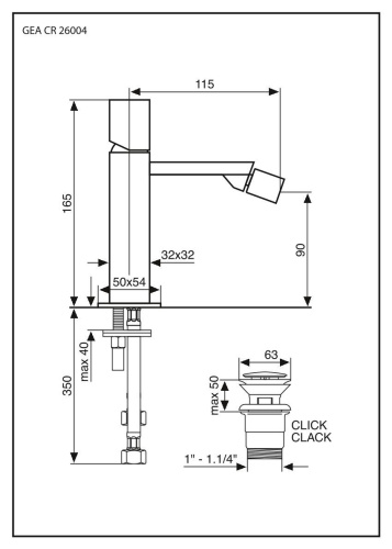 Смеситель Emmevi Gea 26004/CR на биде хром - фото 2 Смеситель Emmevi Gea 26004/CR на биде хром - фото 2
