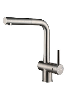 Смеситель для кухни Paulmark DOSSE Do214418-SS на раковину нержавеющая сталь без термостата