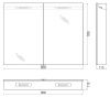 Зеркало-шкаф BelBagno SPC-2A-DL-BL-900 90х70 подвесной цвет белый