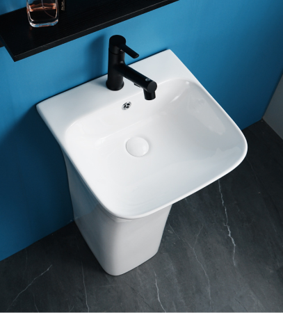 Раковина из сантехнического фарфора Cerutti SPA CT7283 45х44 напольная цвет белый 1 отверстие под смеситель