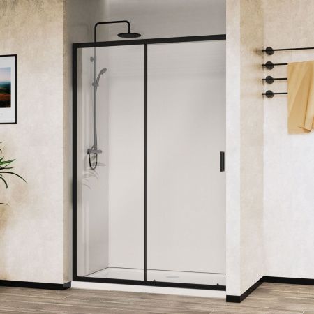 Душевая дверь Vincea City VDS-5CT150CLB 150х195 стекло прозрачное профиль черный