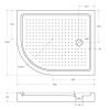 Душевой поддон акриловый Cezares TRAY-A-RH-120/100-550-15-W-R 120х100 белый с ножками