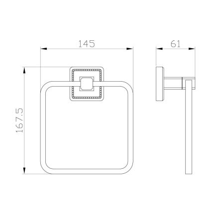 Полотенцедержатель (кольцо) Wonzon & Woghand Roma WW-7213