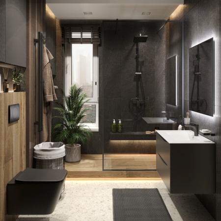 Верхний душ Bond Cube B02-9988 черный матовый