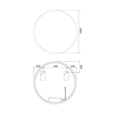 Зеркало Iddis Bild BIL1000i98 100х100 подвесное