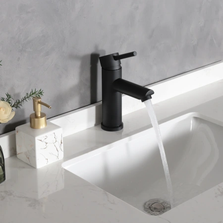 Смеситель Gid Cascada Berlin SS080-BM-K (SS080BMK) на раковину черный матовый