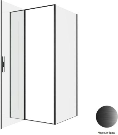 Душевой уголок Allen Brau Priority 3.31030.BBA + 3.31045.BBA 100х90 стекло прозрачное профиль черный без поддона