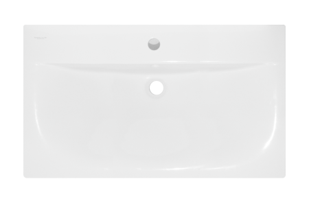 Раковина мебельная из сантехнического фарфора Sanita Luxe Breeze 80 WB.FN/Breeze/80-C/WHT.G/S1 80х50 накладная цвет белый