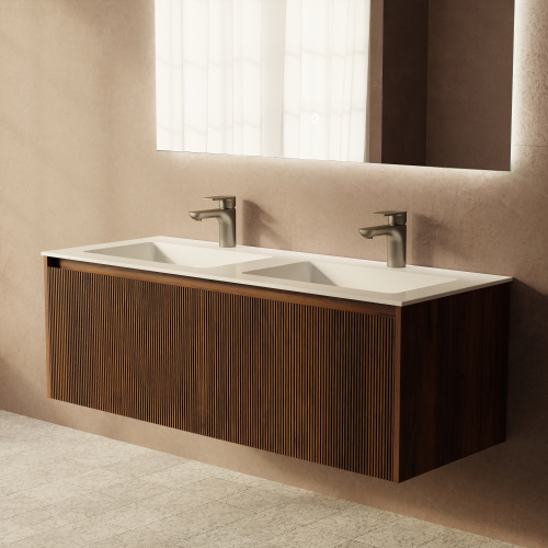 Тумба с раковиной ArtDecco Camilla (Камилла) ACM12W22D200 120x45x40 подвесная цвет черный орех - фото 5