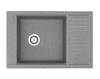 Кухонная мойка Aquaton Делия 1A715132DE230 78х51 цвет серый поверхность матовая