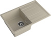 Кухонная мойка Granfest Quadro Q-780L топаз 77х50 цвет серый поверхность матовая