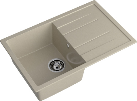 Кухонная мойка Granfest Quadro Q-780L топаз 77х50 цвет серый поверхность матовая