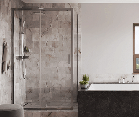 Душевой уголок Wasserkraft Main 41S 41S15 110х90 стекло прозрачное профиль хром без поддона