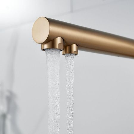 Смеситель для кухни Shevanik S468G на мойку золото