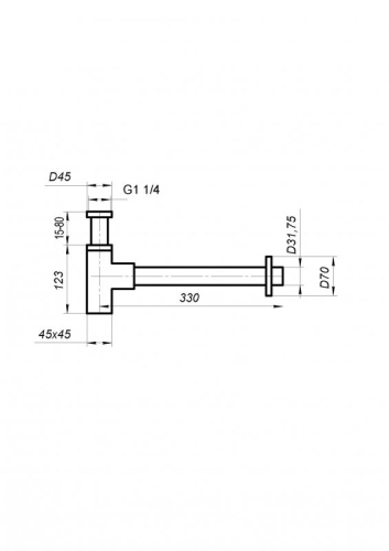 Сифон для раковины BelBagno  BB-SMQ2-GM - фото 2