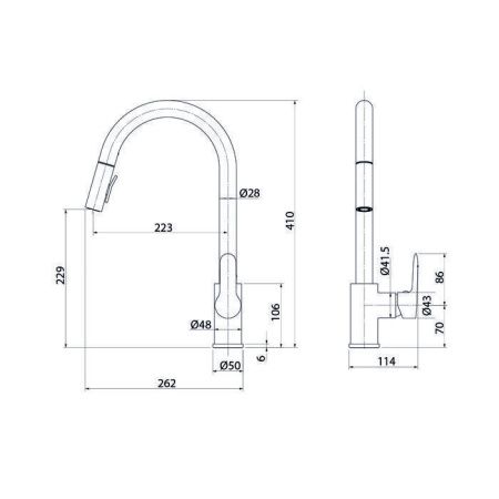 Смеситель для кухни IDDIS Cuba CUBBLP0i05 на мойку черный