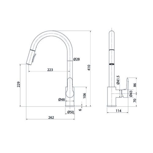 Смеситель для кухни IDDIS Cuba CUBBLP0i05 на мойку черный - фото 5