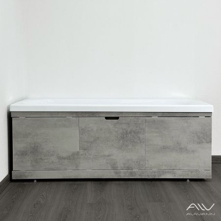 Экран под ванну Alavann Rita 150 см ALV0717004 фронтальный МДФ съемный/раздвижной серый