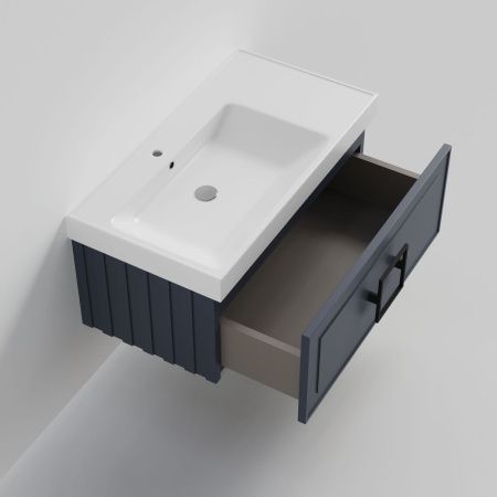 Тумба с раковиной La Fenice CUBO NFNC-01-CUB-BG-90-3-90L 90х50 подвесная цвет синий