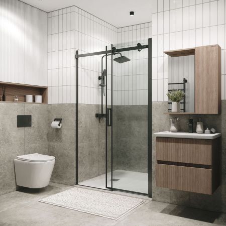 Душевая дверь Grossman Classic 100.K33.04.100.42.00 100х195 стекло прозрачное профиль графит