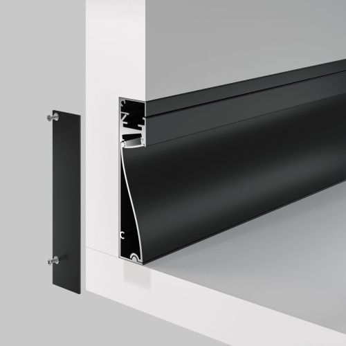 Алюминиевый профиль плинтус Maytoni Led Strip ALM-8018-B-2M - фото 3