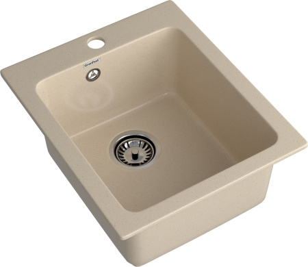 Кухонная мойка Granfest Praktik P-505 кашемир 51х43 цвет бежевый поверхность матовая