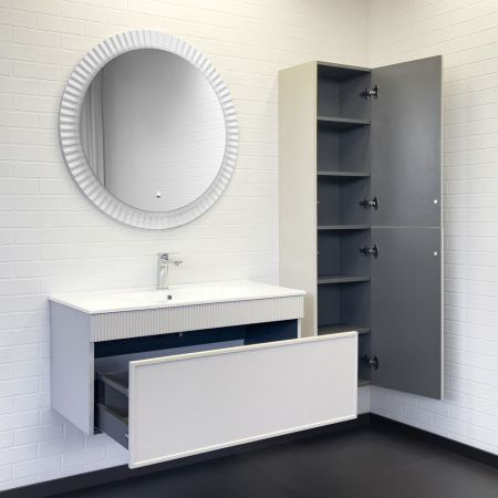 Зеркало с подсветкой и антизапотевателем Comforty Мадрид 00-00014166CF 90х90 подвесное