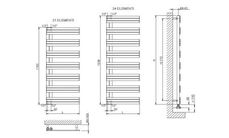 Полотенцесушитель водяной Cordivari Celine 3551730130101 50х115 хром
