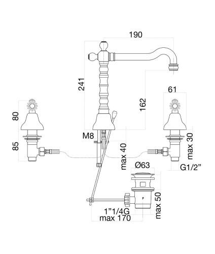 Смеситель Fiore 09CR0637 на раковину хром - фото 3