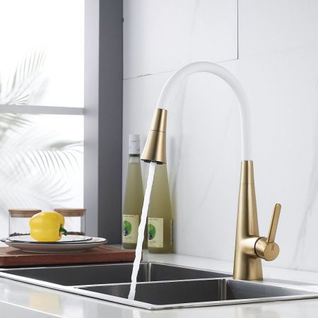 Смеситель для кухни Rose R213G на мойку золото