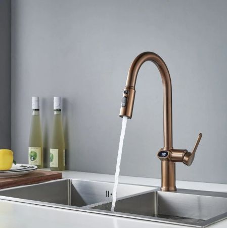 Смеситель для кухни Knotlor KN-100/RB на мойку бронза