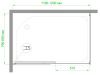 Душевой уголок Royal Bath RB8012B RB8012B-L 120х80 стекло прозрачное профиль хром без поддона