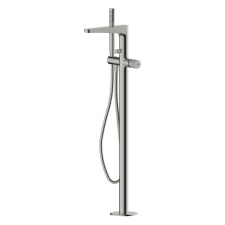 Смеситель для ванны и душа Wasserkraft Tauber 6400 6421 напольный никель