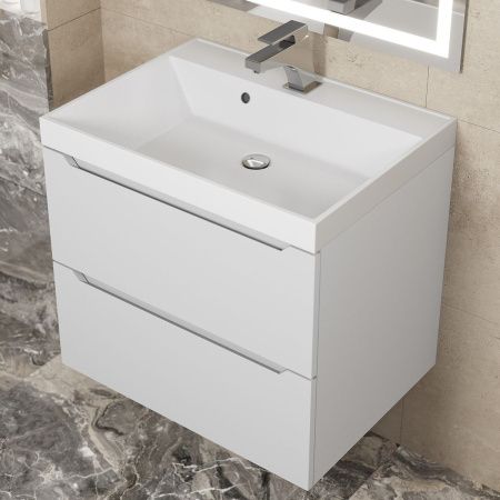 Раковина из искусственного камня Uperwood Classic 291020335 60х50 полувстраиваемая цвет белый