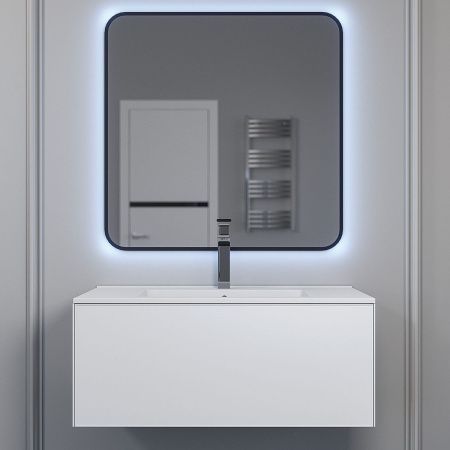 Тумба под раковину Uperwood Parma Premium 3930205466 90х50 подвесная цвет белый