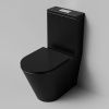 Унитаз напольный с бачком Grossman Торнадо GR-4458BMSQ черный с сиденьем микролифт безободковый смыв торнадо
