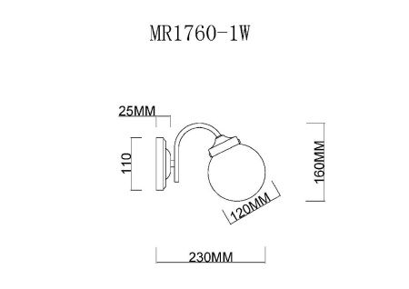 Бра Myfar EASY (ЕАСЫ) MR1760-1W