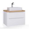 Тумба под раковину Jorno WOOD wood.01.80/P/W 80х50 подвесная цвет белый