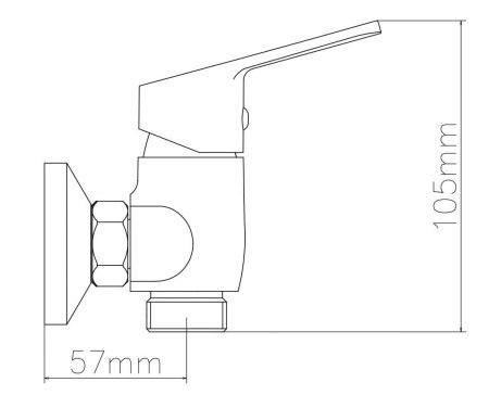 Смеситель для ванны и душа Voda Level LV80 настенный хром