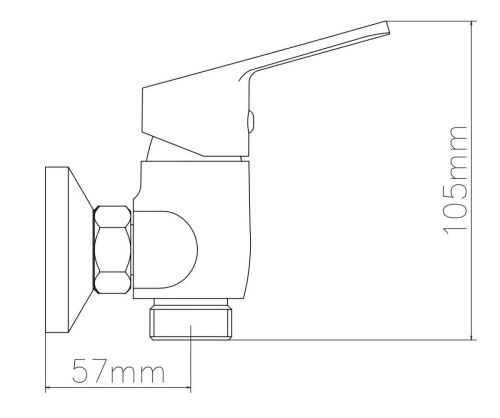 Смеситель для ванны и душа Voda Level LV80 настенный хром - фото 3