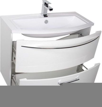 Тумба с раковиной De Aqua Лонг 00167099 90х40 подвесная цвет белый