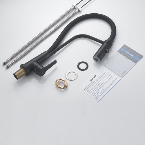 Смеситель для кухни Shevanik S943H-3 на мойку черный - фото 4